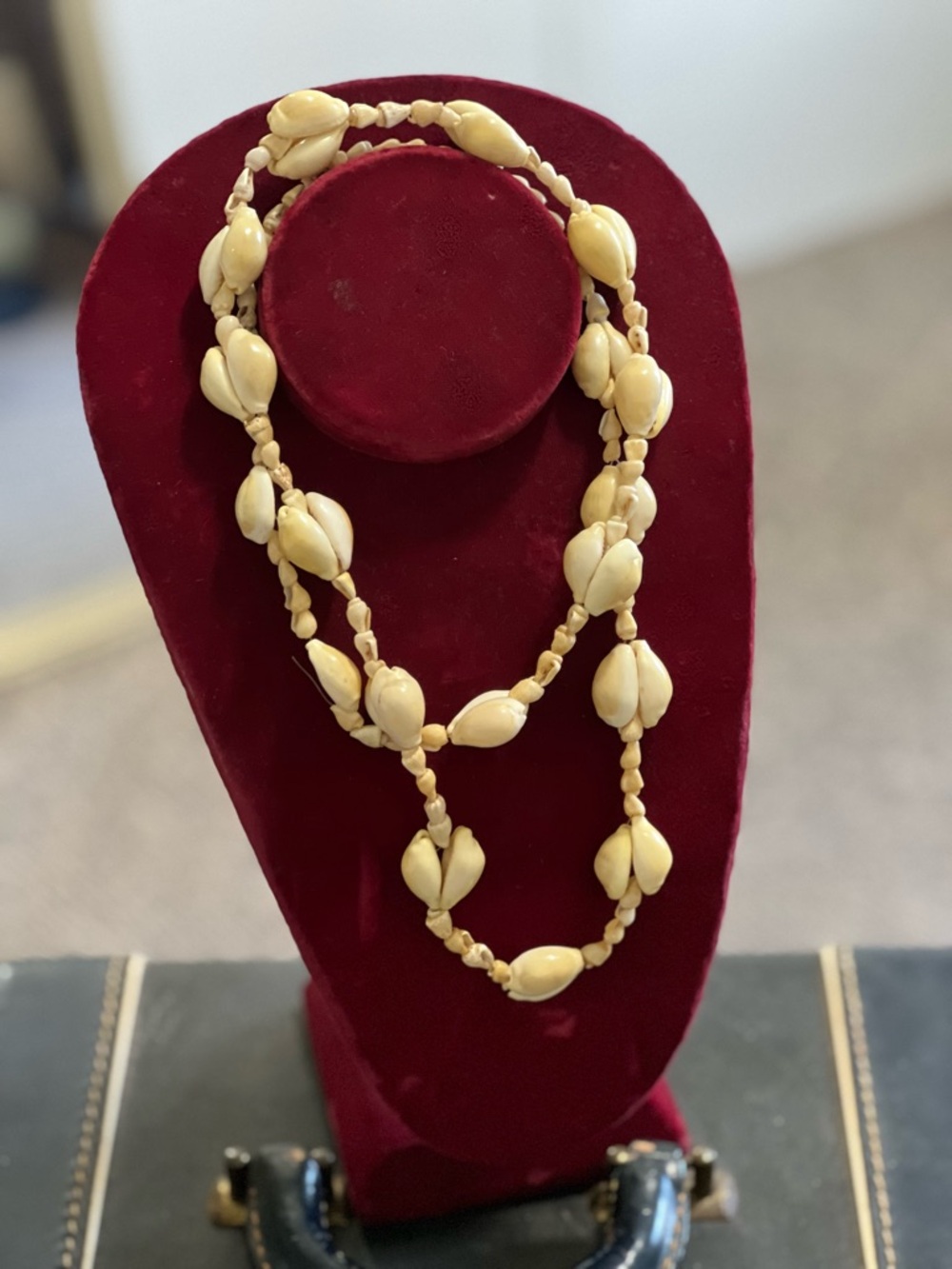 Authentic Cowrie and other  Shell Bead Long Necklace - Women Jewelry